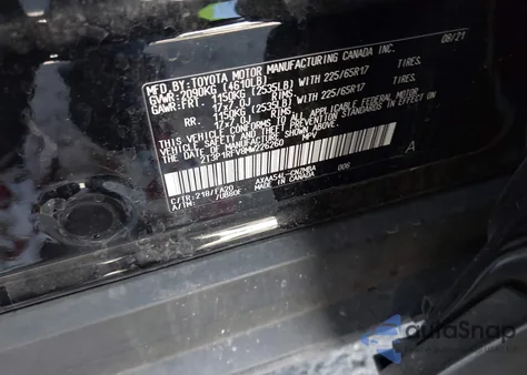 2021 Toyota Rav4 Xle z USA, uszkodzony, nr VIN 2T3P1RFV8MW226260